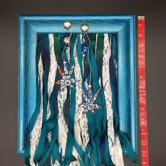 Hand Crafted Upcycled Frame with Hand Drawn Cannabis Leaves - Picture 7 of 8